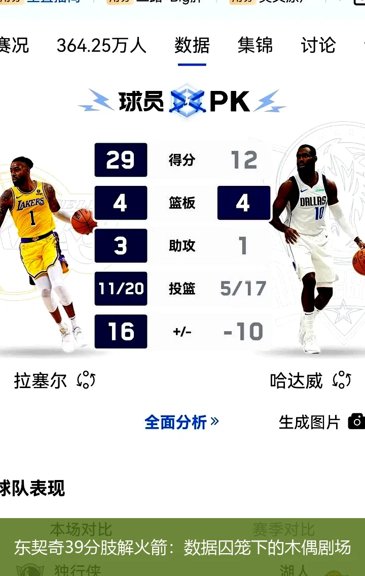 东契奇39分肢解火箭:数据囚笼下的木偶剧场
